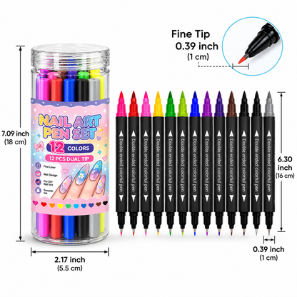 Dual-Ended Nail Art Pen Set