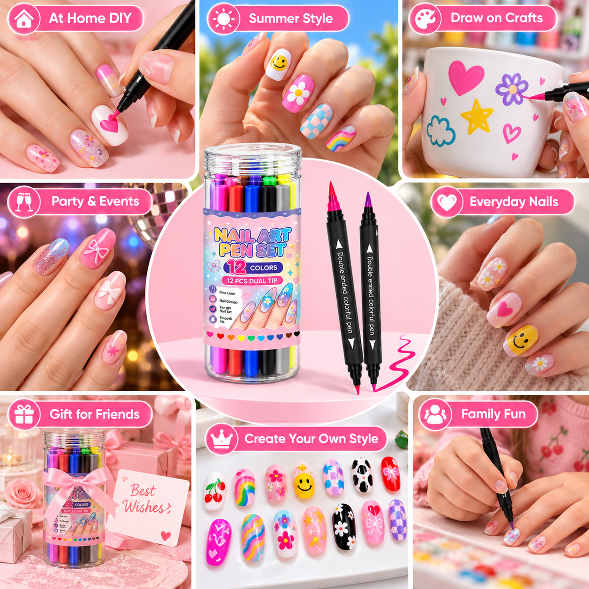 Dual-Ended Nail Art Pen Set