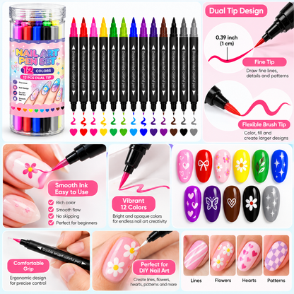 Dual-Ended Nail Art Pen Set